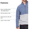 MARMOT Men’s Rocklin 1/2 Zip Jacket – Classic, Warm, Lightweight 100-Weight Fleece Layer(Storm/Sleet)