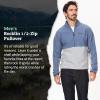 MARMOT Men’s Rocklin 1/2 Zip Jacket – Classic, Warm, Lightweight 100-Weight Fleece Layer(Storm/Sleet)