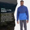 MARMOT Men’s Rocklin 1/2 Zip Jacket – Classic, Warm, Lightweight 100-Weight Fleece Layer(Twilight Blue/Trail Blue)