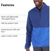 MARMOT Men’s Rocklin 1/2 Zip Jacket – Classic, Warm, Lightweight 100-Weight Fleece Layer(Twilight Blue/Trail Blue)