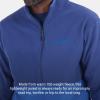MARMOT Men’s Rocklin 1/2 Zip Jacket – Classic, Warm, Lightweight 100-Weight Fleece Layer(Twilight Blue/Trail Blue)