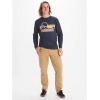 MARMOT Women’s Coastal Long-Sleeve T-Shirt – Screen Printed Graphic on Soft, Breathable, Eco-Friendly Cotton/Poly Blend(Arctic Navy)