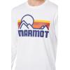 MARMOT Women’s Coastal Long-Sleeve T-Shirt – Screen Printed Graphic on Soft, Breathable, Eco-Friendly Cotton/Poly Blend(White)