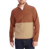 MARMOT Men’s Rocklin 1/2 Zip Jacket – Classic, Warm, Lightweight 100-Weight Fleece Layer(Auburn/Light Oak)