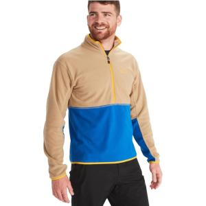 MARMOT Men’s Rocklin 1/2 Zip Jacket – Classic, Warm, Lightweight 100-Weight Fleece Layer(Shetland/Azure)