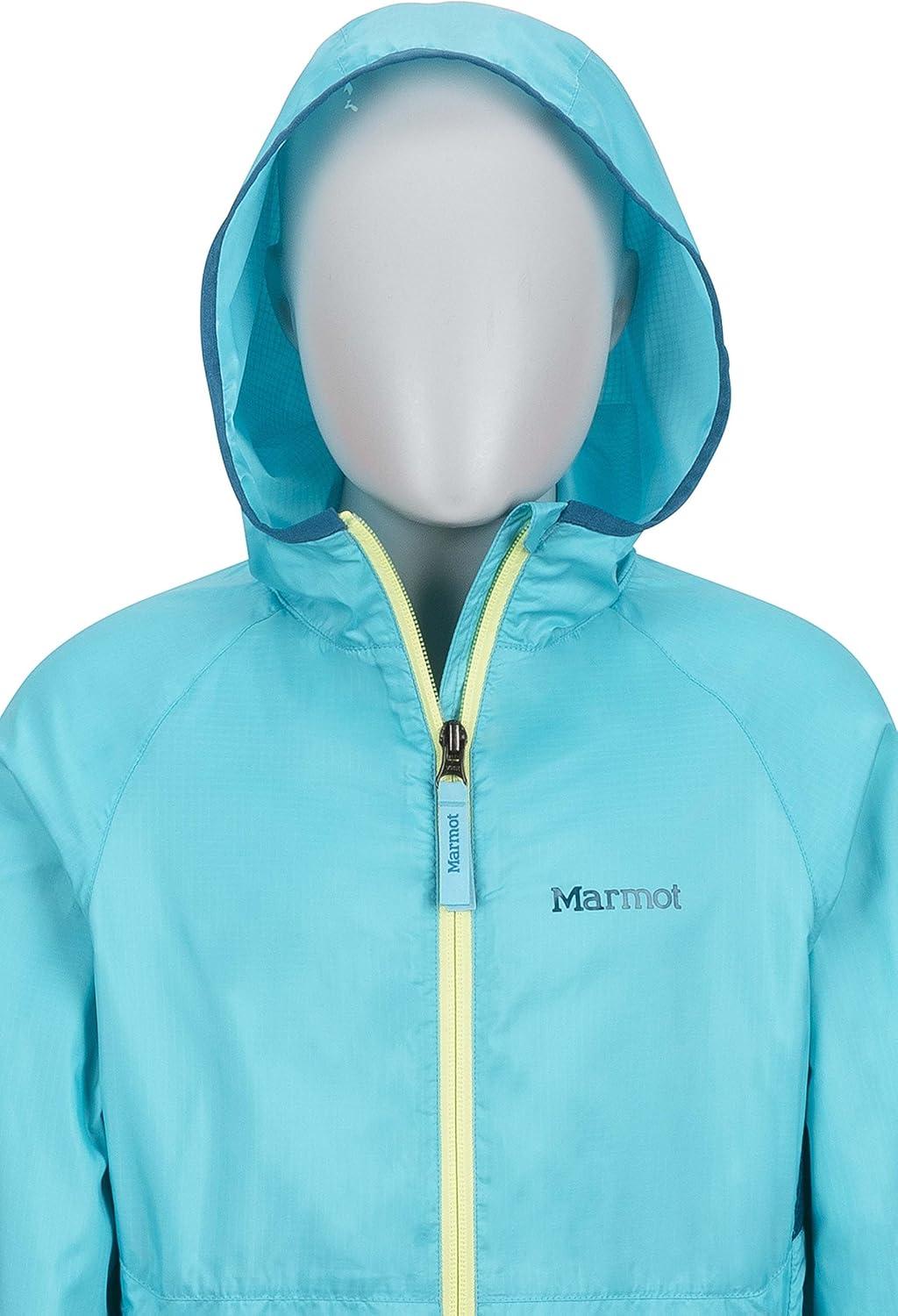 imageMARMOT girls Ether Lightweight Hooded Windbreaker JacketLight Aqua