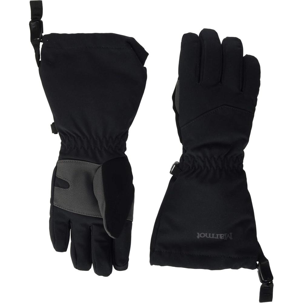 imageMARMOT Teens Glade Winter Glove Insulated Durable Waterproof with Fleece Lining Reinforced Palms and Extended GauntletBlack