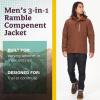 MARMOT Men’s Ramble 3-in-1 Component Jacket – Recycled Waterproof Shell with Hood and Removable Insulated Thermal R Liner(Pinecone)