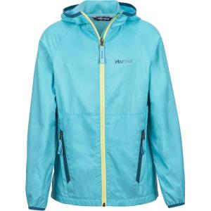 MARMOT girls Ether Lightweight Hooded Windbreaker Jacket(Light Aqua)