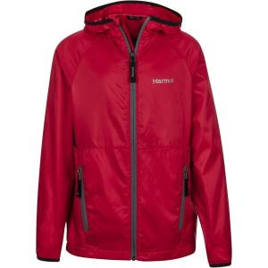 Marmot Boys’ Ether Lightweight Hooded Windbreaker Jacket(Team Red)