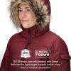 MARMOT Women’s Ithaca Jacket – 700-Fill Down-Insulated, Water-Resistant Coat with Zip-Off Hood and Removable Fur Ruff(Acai Berry)