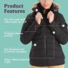 MARMOT Women’s Ithaca Jacket – 700-Fill Down-Insulated, Water-Resistant Coat with Zip-Off Hood and Removable Fur Ruff(Black)