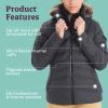 MARMOT Women’s Ithaca Jacket – 700-Fill Down-Insulated, Water-Resistant Coat with Zip-Off Hood and Removable Fur Ruff(Dark Steel)