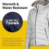 MARMOT Women’s Ithaca Jacket – 700-Fill Down-Insulated, Water-Resistant Coat with Zip-Off Hood and Removable Fur Ruff(Glacier Grey)