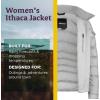 MARMOT Women’s Ithaca Jacket – 700-Fill Down-Insulated, Water-Resistant Coat with Zip-Off Hood and Removable Fur Ruff(Glacier Grey)