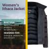 MARMOT Women’s Ithaca Jacket – 700-Fill Down-Insulated, Water-Resistant Coat with Zip-Off Hood and Removable Fur Ruff(Jet Black)