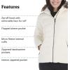 MARMOT Women’s Ithaca Jacket – 700-Fill Down-Insulated, Water-Resistant Coat with Zip-Off Hood and Removable Fur Ruff(Papyrus)