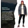 MARMOT Women’s Ithaca Jacket – 700-Fill Down-Insulated, Water-Resistant Coat with Zip-Off Hood and Removable Fur Ruff(Steel Onyx)