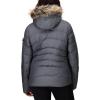 MARMOT Women’s Ithaca Jacket – 700-Fill Down-Insulated, Water-Resistant Coat with Zip-Off Hood and Removable Fur Ruff(Steel Onyx)
