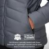 MARMOT Women’s Ithaca Jacket – 700-Fill Down-Insulated, Water-Resistant Coat with Zip-Off Hood and Removable Fur Ruff(Steel Onyx)