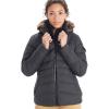 MARMOT Women’s Ithaca Jacket – 700-Fill Down-Insulated, Water-Resistant Coat with Zip-Off Hood and Removable Fur Ruff(Dark Steel)