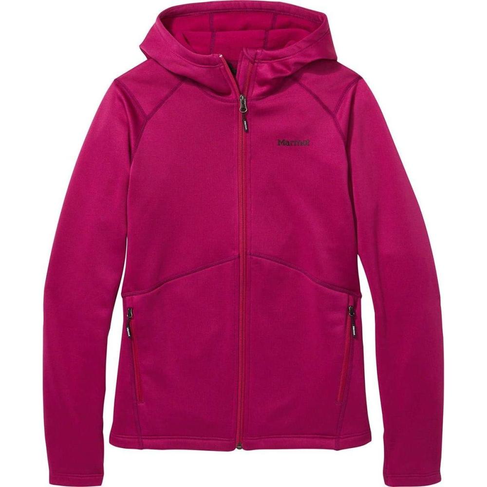 imageMARMOT Womens Olden Polartec Fleece Hoody Breathable Stretch Fabric ZipUp Fleece Jacket with Hood amp ThumbholesWild Rose