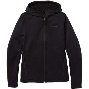 MARMOT Women’s Olden Polartec Fleece Hoody – Breathable Stretch Fabric, Zip-Up Fleece Jacket with Hood & Thumbholes(Black)