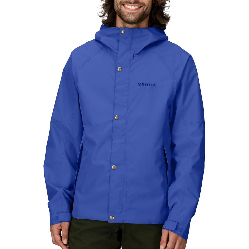 imageMARMOT Mens Cascade Durable amp Waterproof Rain JacketTrail Blue