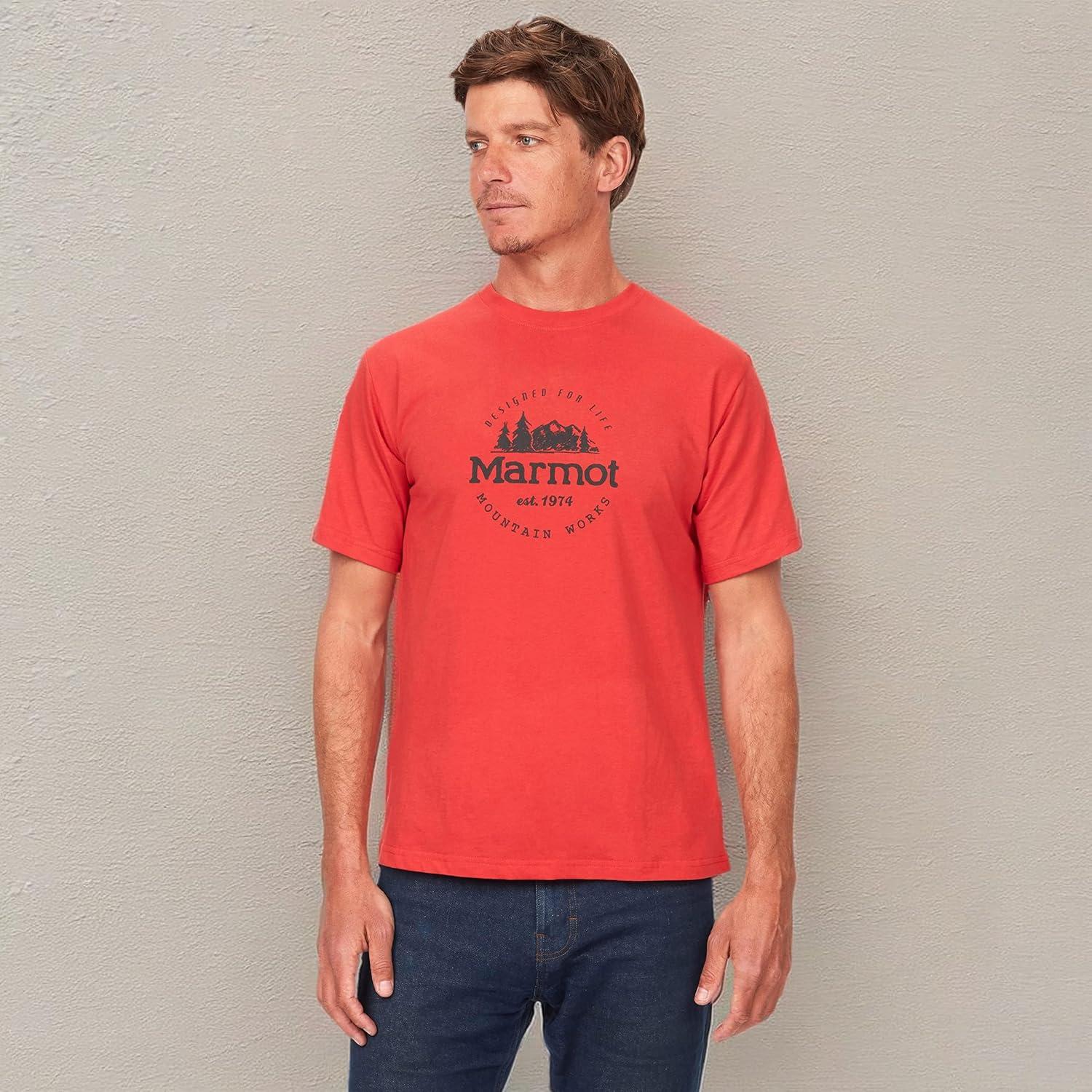 imageMarmot Mens Logo TShirts Printed Graphic on Cotton TeeCulebra Peak Cairo