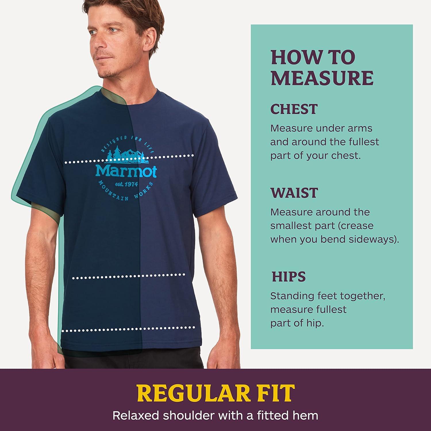 imageMarmot Mens Logo TShirts Printed Graphic on Cotton TeeCulebra Peak White 080
