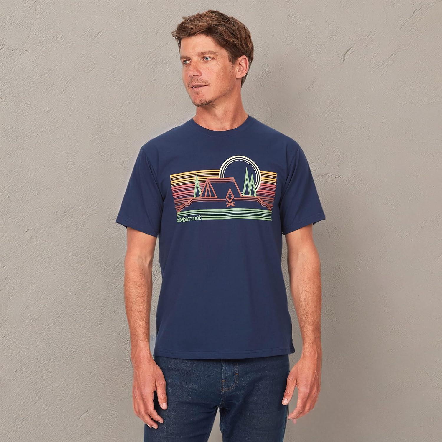 imageMarmot Mens Marmot Logo TShirtsBivouac Arctic Navy Blue