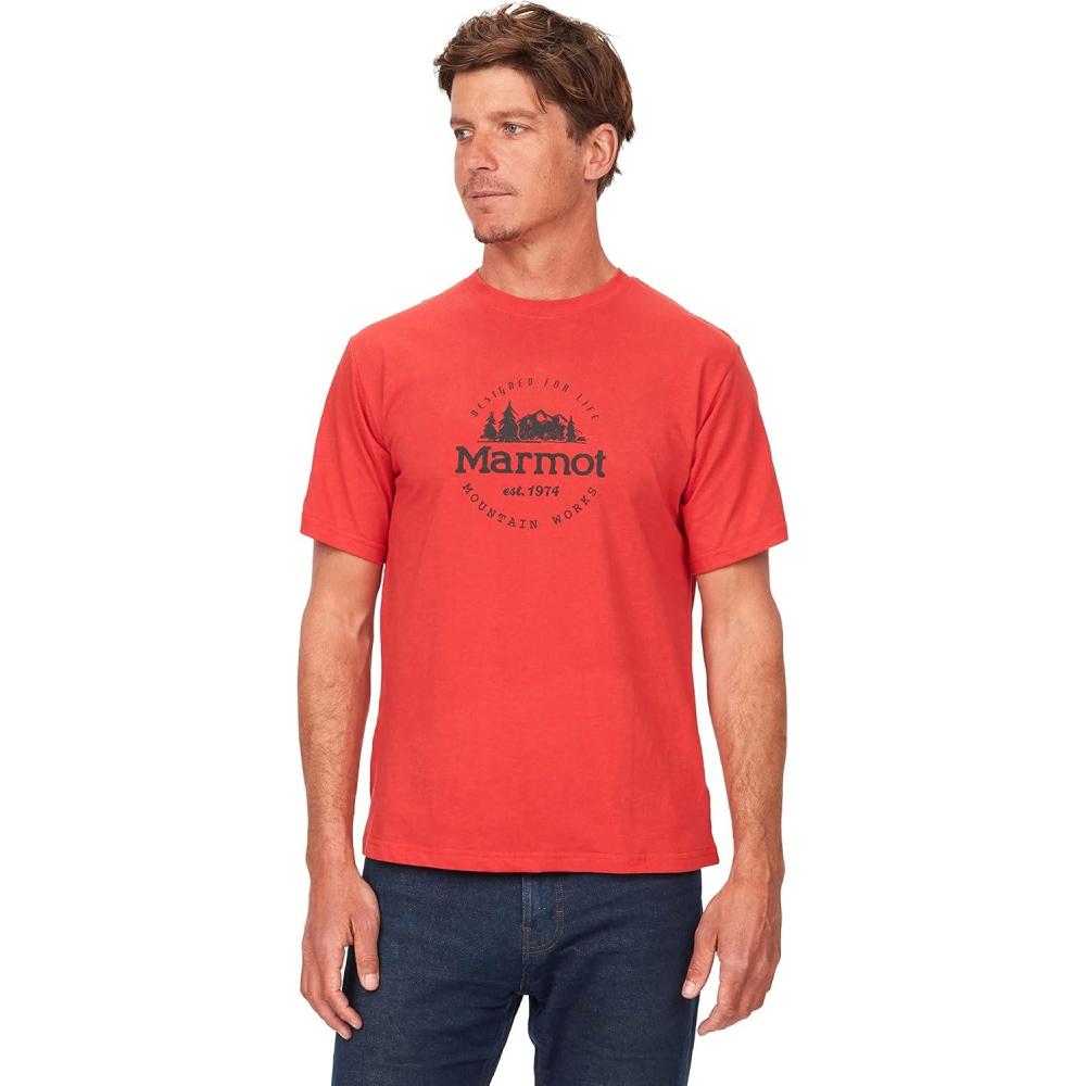 imageMarmot Mens Logo TShirts Printed Graphic on Cotton TeeCulebra Peak Cairo