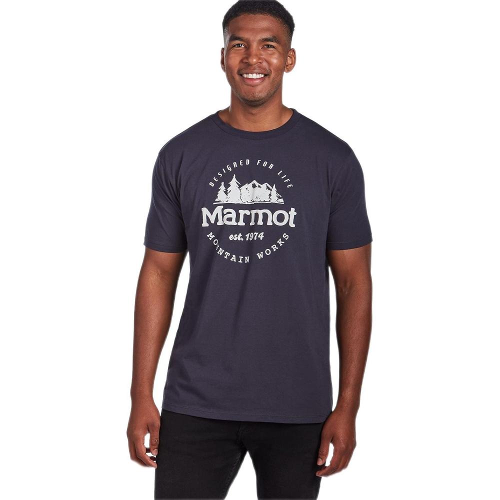 imageMarmot Mens Logo TShirts Printed Graphic on Cotton TeeCulebra Peak Pacific