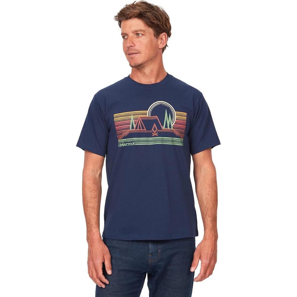 imageMarmot Mens Marmot Logo TShirtsBivouac Arctic Navy