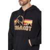 MARMOT Men’s Coastal Hoody – Hooded Sweatshirt with Screen Printed Graphic, Jersey Lined Hood and Kangaroo Pocket(Black)