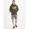 MARMOT Men’s Coastal Hoody – Hooded Sweatshirt with Screen Printed Graphic, Jersey Lined Hood and Kangaroo Pocket(Nori)