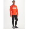 MARMOT Men’s Coastal Hoody – Hooded Sweatshirt with Screen Printed Graphic, Jersey Lined Hood and Kangaroo Pocket(Red Sun)
