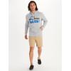 MARMOT Men’s Coastal Hoody – Hooded Sweatshirt with Screen Printed Graphic, Jersey Lined Hood and Kangaroo Pocket(Sleet Heather)