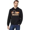 MARMOT Men’s Coastal Hoody – Hooded Sweatshirt with Screen Printed Graphic, Jersey Lined Hood and Kangaroo Pocket(Black)