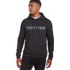 MARMOT Men’s Coastal Hoody – Hooded Sweatshirt with Screen Printed Graphic, Jersey Lined Hood and Kangaroo Pocket(New Black)