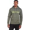 MARMOT Men’s Coastal Hoody – Hooded Sweatshirt with Screen Printed Graphic, Jersey Lined Hood and Kangaroo Pocket(New Croc Heather)