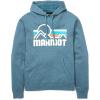 MARMOT Men’s Coastal Hoody – Hooded Sweatshirt with Screen Printed Graphic, Jersey Lined Hood and Kangaroo Pocket(Stargazer Heather)