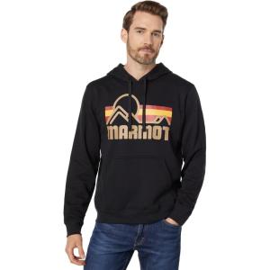MARMOT Men’s Coastal Hoody – Hooded Sweatshirt with Screen Printed Graphic, Jersey Lined Hood and Kangaroo Pocket(Black)