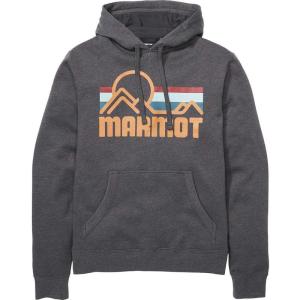 MARMOT Men’s Coastal Hoody – Hooded Sweatshirt with Screen Printed Graphic, Jersey Lined Hood and Kangaroo Pocket(Dark Steel Heather)