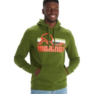 MARMOT Men’s Coastal Hoody – Hooded Sweatshirt with Screen Printed Graphic, Jersey Lined Hood and Kangaroo Pocket(Foliage)