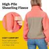 MARMOT Women’s Aros Full-Zip Jacket – Sherpa Fleece with Retro Style(Grapefruit/Vetiver)