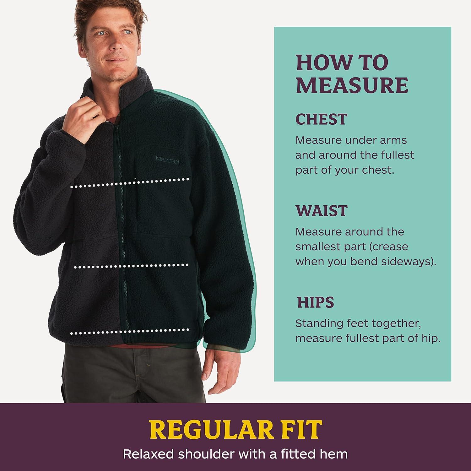 imageMARMOT Mens Aros FullZip Jacket Sherpa Fleece with Retro StyleShetlandSandbar
