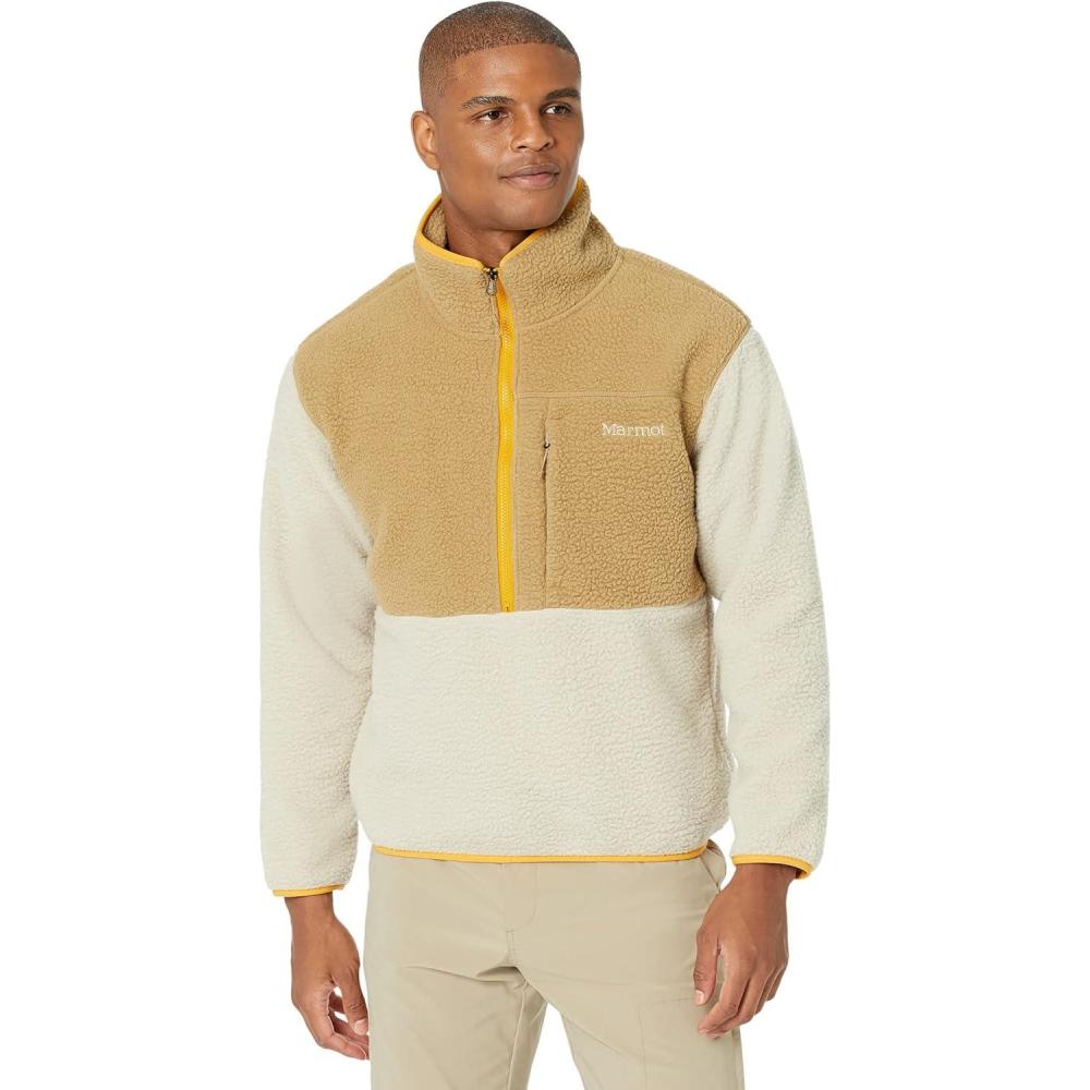 imageMARMOT Mens Aros 12 Zip Jacket Sherpa Fleece with Retro StyleShetlandSandbar