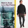 MARMOT Men’s Aros 1/2 Zip Jacket – Sherpa Fleece with Retro Style(Black)