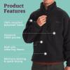 MARMOT Men’s Aros 1/2 Zip Jacket – Sherpa Fleece with Retro Style(Black)